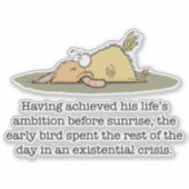 初期の鳥のビニールのシール シール (正面)