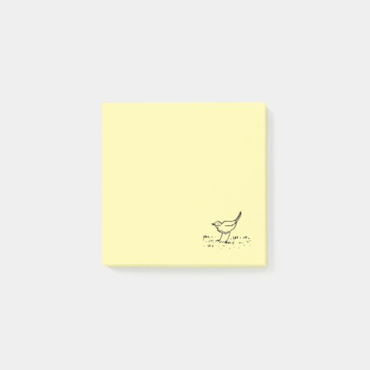 初期の鳥ペン線画 ポストイット (正面)