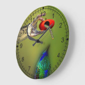 初期の鳥 ラージ壁時計 (傾斜)