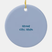 初期の – 新しいホームの初めてのクリスマス セラミックオーナメント (裏面)