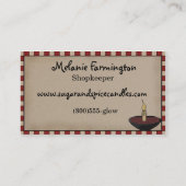 初期のCountry Candle & Scents名刺 名刺 (裏面)