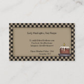 初期のSaltbox HouseとWillow Tree編集可能 名刺 (裏面)