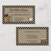 初期のSaltbox HouseとWillow Tree編集可能 名刺 (正面/裏面)