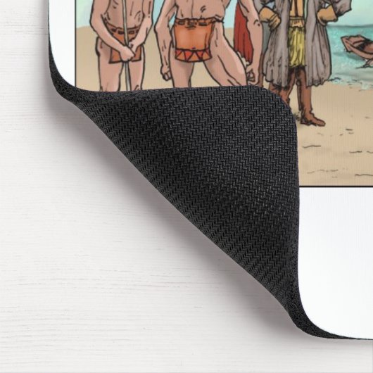 初期アメリカ人入植者は漫画のギフトをオフに マウスパッド (コーナー)