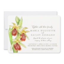 初期スパイダーオーキッドの水彩結婚式