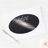 初期スパイラル銀河系- NGC 253 楕円形シール (封筒)