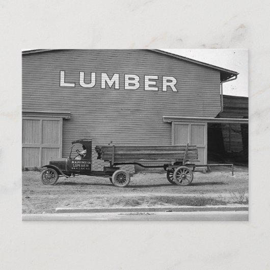 初期トラクタートレーラー， 1925 ポストカード (正面)