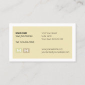 初期化されたウォームトーンブロック 名刺 (裏面)