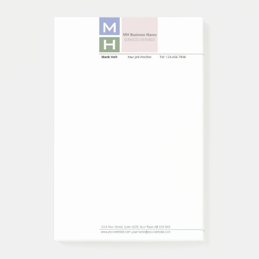 初期化されたトクールーンブロックノート ポストイット (正面)