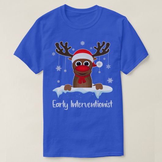 初期参加者分隊トナカイSanta Hat Chr Tシャツ (デザイン正面)