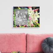 初期春の花が自分の写真を作成 キャンバスプリント (インサイチュ (リビング))