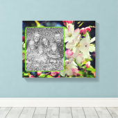 初期春の花が自分の写真を作成 キャンバスプリント (インサイチュ (ウッドフロア))