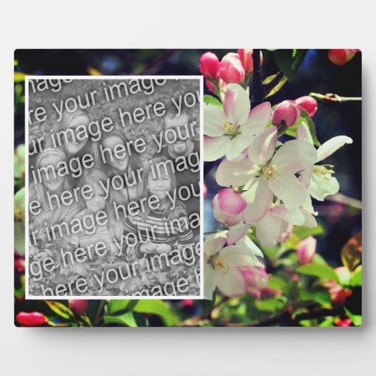 初期春の花が自分の写真を作成 フォトプラーク (正面)