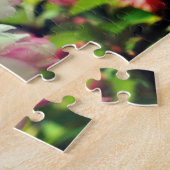 初期春の花のフレームあなたの写真を追加 ジグソーパズル (側面)