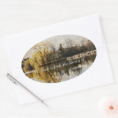 初期春池リフレクションライブラリシール 楕円形シール (封筒)