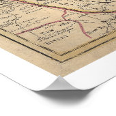 初期統一された州マップ(Senex 1721) ポスター (角)