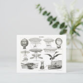 初期飛んでいる機械イラストレーションヴィンテージ ポストカード (スタンド正面)