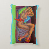 初期1940s美しいピンアップ女の子のプリント アクセントクッション (裏面(縦))