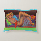 初期1940s美しいピンアップ女の子のプリント アクセントクッション (裏面)