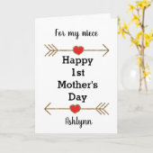 初母の日おめでとう姪 カード (黄色い花)