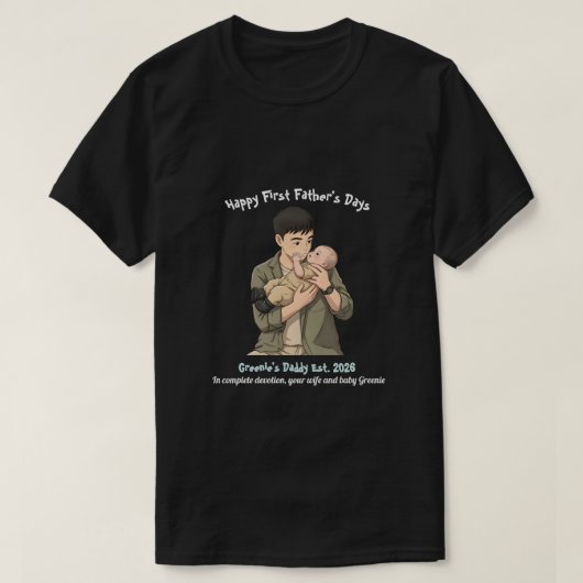 初父の日パパ 2026年 アニメスタイル Tシャツ (デザイン正面)