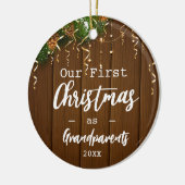 初祖父母メリークリスマスライト写真 セラミックオーナメント (左)