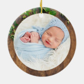 初祖父母メリークリスマスライト写真 セラミックオーナメント (裏面)