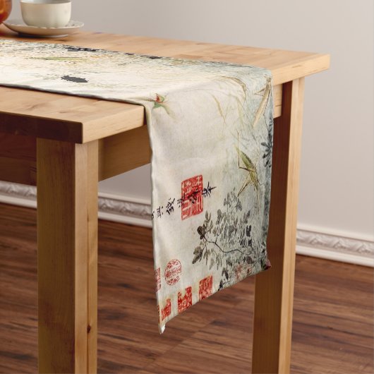 初秋の古代中国の東洋美術 ショートテーブルランナー (インサイチュ)