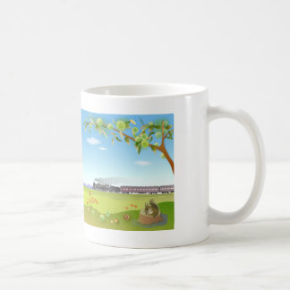 初秋の風景のイラスト入りマグカップ コーヒーマグカップ