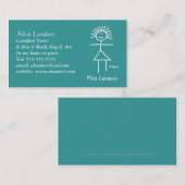 初等家庭教師先生チョークスティック図 名刺 (正面/裏面)