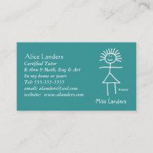 初等家庭教師先生名刺カスタム