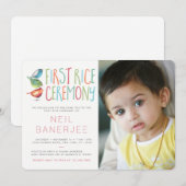 初米の儀の写真 招待状 (正面/裏面)