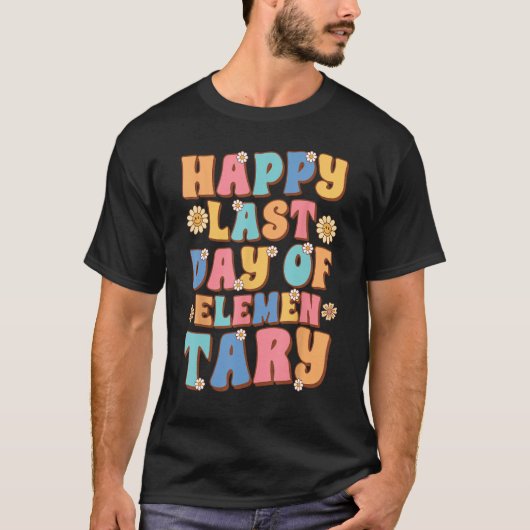 初級かわいいグルービーエレメンタルの幸せな最終日 Tシャツ (正面)