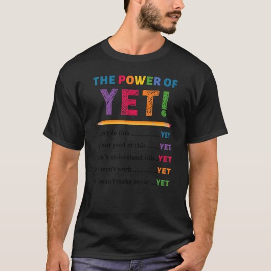初級やる気を起こさせる先生初日に戻る Tシャツ (正面)