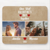 初素朴期バレンタインデーの写真2枚 マウスパッド (正面)