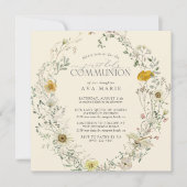 初聖体 ワイルドフラワー 夏 秋 招待状 (正面)