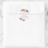 初聖餐式で彩られたサケスペインのの花 ラウンドシール (バッグ)