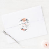 初聖餐式で彩られたサケスペインのの花 ラウンドシール (封筒)