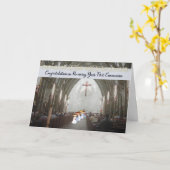 初聖餐式の開催おめでとう カード (黄色い花)