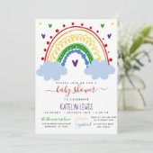 初色のレインボーベビーシャワー招待状 招待状 (スタンド正面)