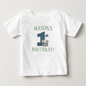 初誕生日を迎えたゾウ ベビーTシャツ (正面)