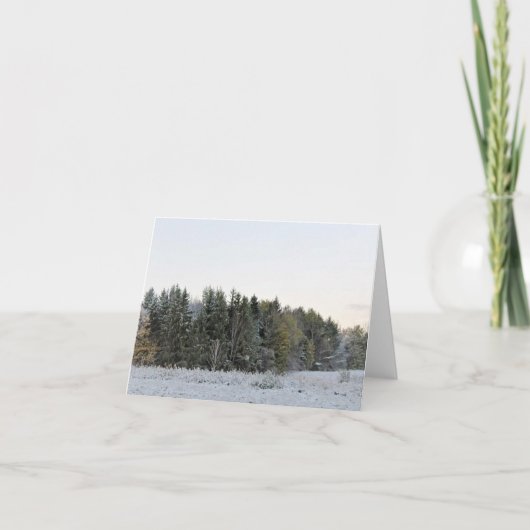 初雪のホリデーカード シーズンカード (正面)