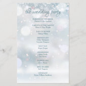 初雪の冬のウェディングプログラム (裏面)