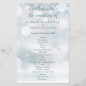 初雪の冬のウェディングプログラム (正面)