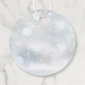 初雪の冬の結婚式ありがとう フェイバータグ (裏面)