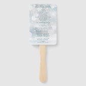 初雪の冬の結婚式プログラムハンドファン ハンドファン (裏面)