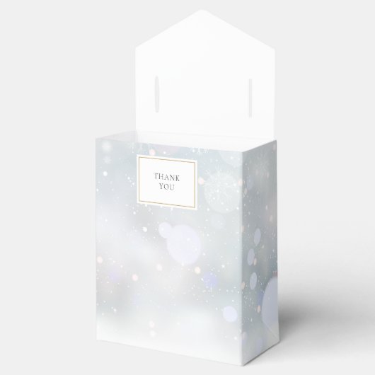 初雪の冬の赤ちゃんシャワー フェイバーボックス (オープン)