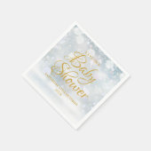 初雪の冬の赤ちゃんシャワー/散水 スタンダードカクテルナプキン (角)