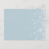 初雪の結晶 結婚式のご案内カード 案内ポストカード (裏面)