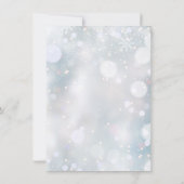 初雪の赤ちゃんシャワー詩の葉緑色 サンキューカード (裏面)